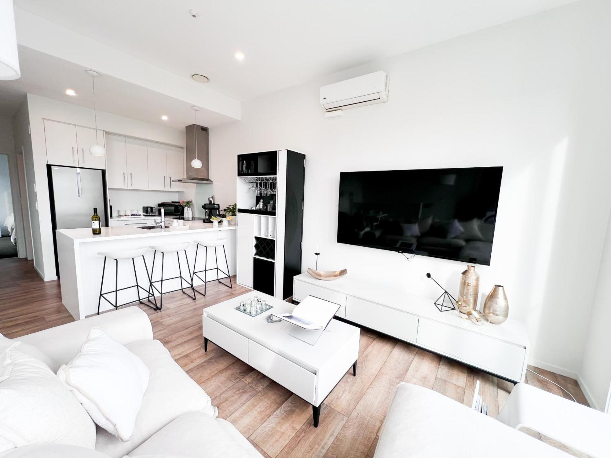 Luxury 2 Bedroom Apartment With Cocktail Bar And Espresso Machine Auckland Luaran gambar